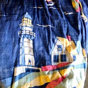 Anthropologie blue sailboat lighthouse Aline skirt